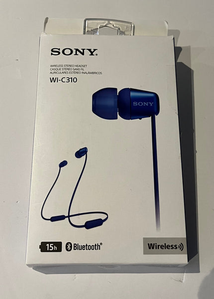 Sony - Casque stéréo sans fil Modèle WI-C310 (Bleu)